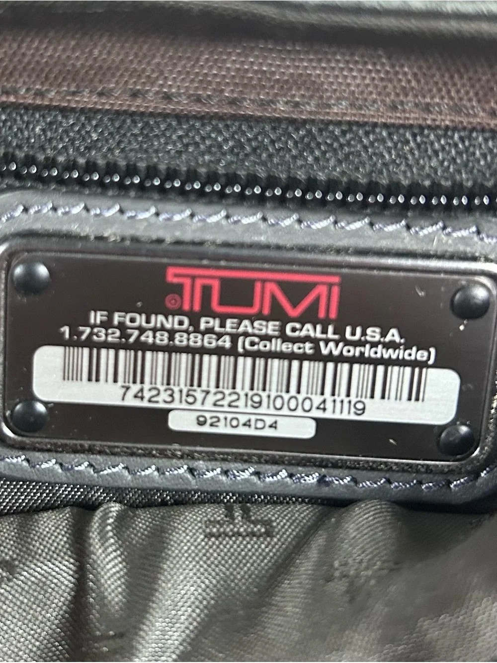 Tumi Nappa Leather Travel Toiletry Dopp Bag Black Zip Around Men’s 92104D4 RARE